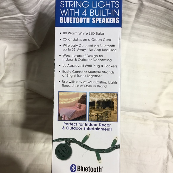 COPY - Bright Tunes light string with Bluetooth speakers, 80 lights, 4 speakers… - Picture 2 of 3